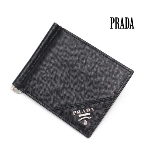 prada マネークリップ|ブラック マネークリップ付サフィアーノレザー 財布 .